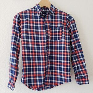 Nukutavake Boy's Slim Fit Plaid Button Down Shirt - Size 10